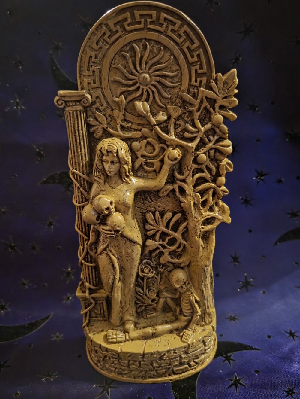 Persephone Underworld Resin Plaque Shrine Altar Decor Statue 7 Inch